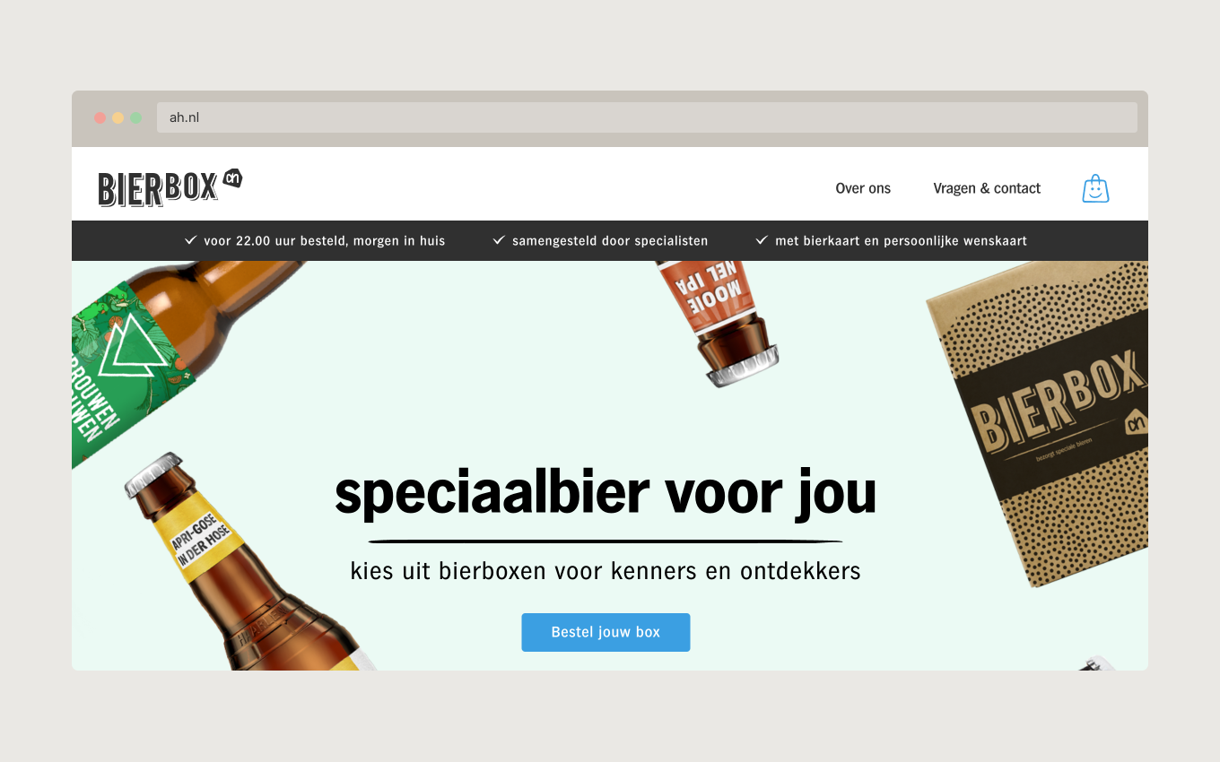Albert Heijn specialty store online shopping experience